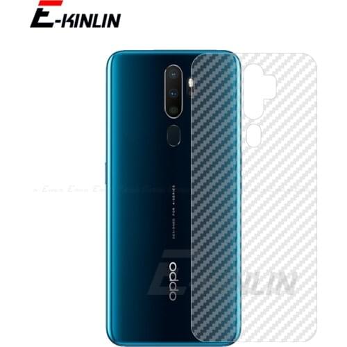 5pcs Clear Soft Carbon Fiber Back Film For OPPO AX5 AX7 A8 A9x A7 A5 A9 2020 A3s A5s Rear Screen Protector Not Tempered Glass