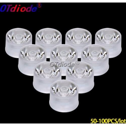 50PCS 100PCS LED Lens RGBW 8pins 21.8mm Integrated waterproof High Power Light 25 30 Degree Lenses for DIY Stage Spot lighting