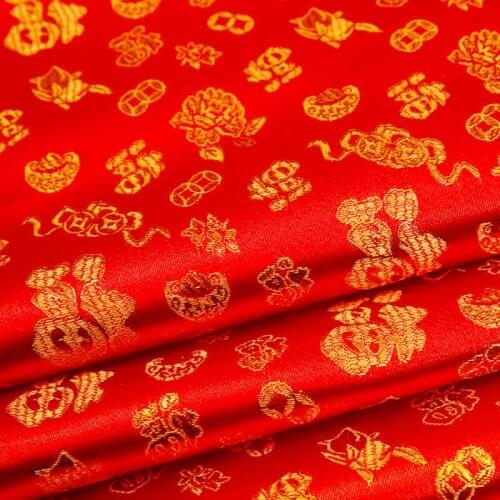 500cm*75cm Nylon metallic brocade fabric pet clothing fabric jewelry box calligraphy painting brocade decoration dress DIY cloth