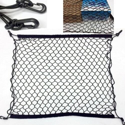 70cm x 70cm Elastic String Net Magic Sticker Mesh Storage Bag Car Back Rear Trunk Seat Pocket Cage Auto Organizer Seat Back Bag