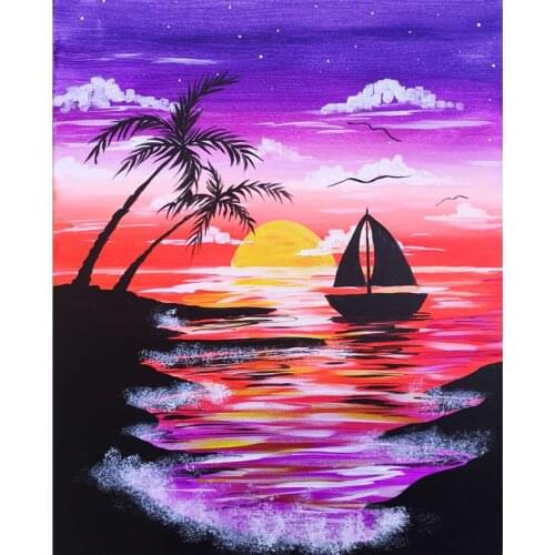 DIY Diamond Painting Landscape Flowers Kit Full Drill Embroidery Scenery Mosaic Art Picture of Rhinestones Home Crystals Gift