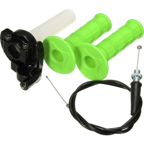 Quick Action Throttle Grip Twist Cable Fit 90 110 125cc ATV Pit Dirt Bike Beach Moto Motorcycle Green