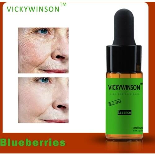 Blueberries essence 10ml Face Serum Blueberry Hyaluronic Acid Face Serum Anti-Aging Shrink Pore Whitening Moisturizing Essence