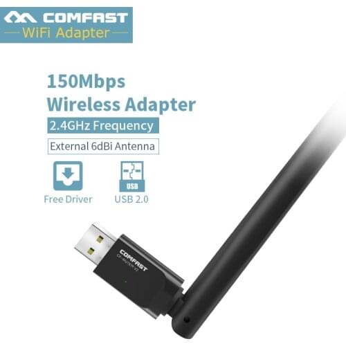 COMFAST CF-WU757F-V2 Adapter High Gain 6dBi Usb Wifi Antenna 150Mbps 2.4G Laptop PC Receiver Free Driver For Windows XP 7 8