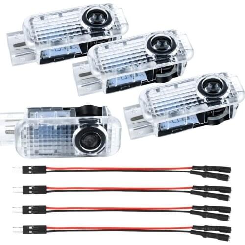 Door LED Lighting Logo Projectro 3/4/5/6/7 / M / X / Z / GT Series Welcome Light ABS + Aluminum Alloy Milky White (pack of 4)