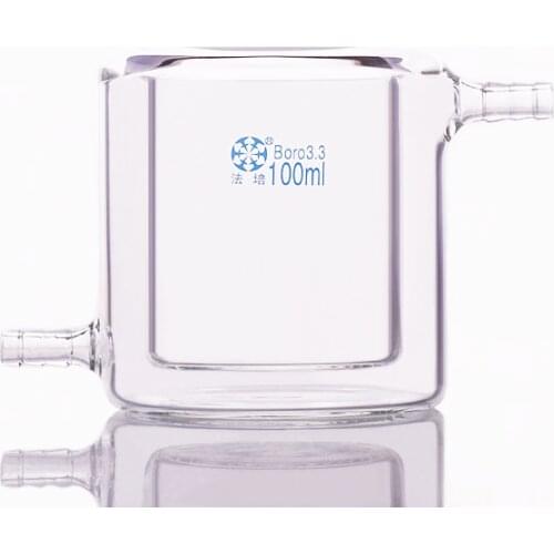 Double-deck beaker,Capacity 100ml,Double-layer cold trap,Photocatalytic reaction bottle