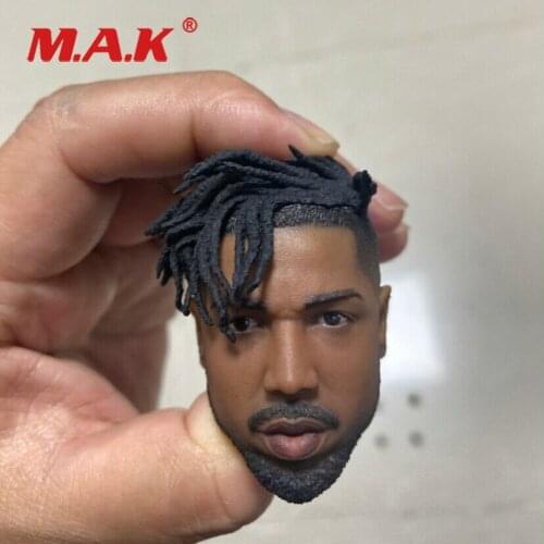 1/6 Black Male Panthers Inverse Leopard Head Sculpt Fit 12'' Action Figure Toy
