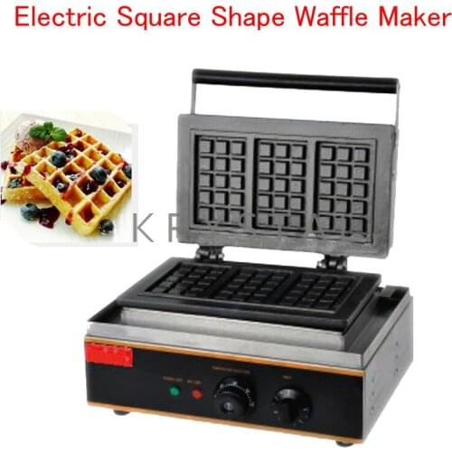 Electric Plaid Waffle Maker Commercial Waffle Machine Plaid Cake Nonstick Heating Pan Heating Machine FY-115