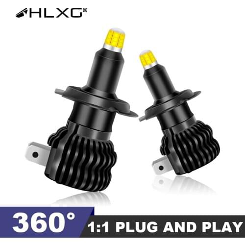 HLXG H8 H9 H11 9012 CSP canbus h7 led 360 9005 9006 h1 HB3 HB4 LED headlight 18000LM luces lamp 12V bulb 6000K car Light 100W