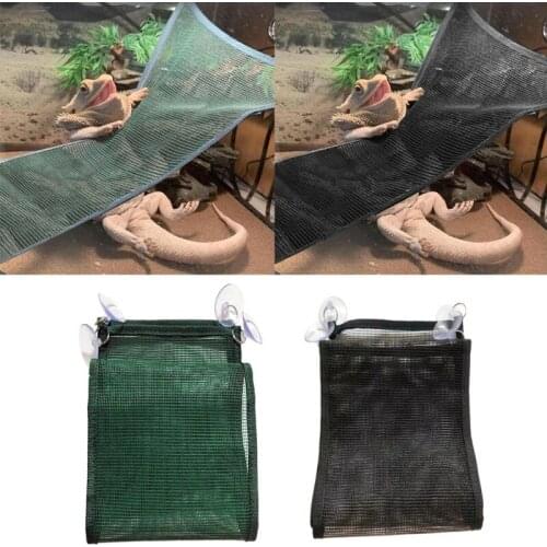 Q1JB Hammock for Reptiles Bearded Dragon Rectangle Habitat Lounger Bridge Decor for Climbing Fit for Iguanas Anoles Geckos