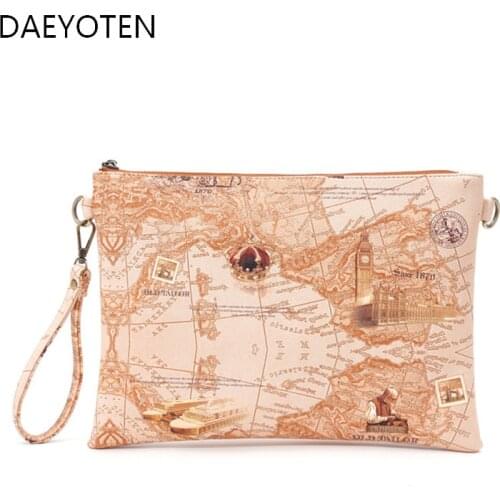 DAEYOTEN Retro Print Clutch Bag Mens Shoulder Bag for Documents Designer Men Handbag IPad Satchel Bags Male Envelope Bag ZM0980