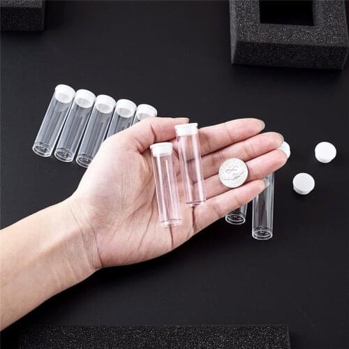 200pcs Clear Tube Plastic Bead Containers with Lid To Store Jewelry Seed Beads Storage Jewelry Making 15mm wide 55mm long