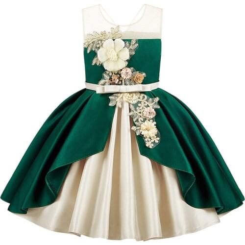 Summer Flower Dress for Girls Kids Dresses For Girls Baby Clothes Ball Gown Party Wedding Princess Evening Dresses 2-10 Years