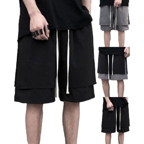 Fashion Men Shorts Multi Pockets Drawstring Men Classic Relaxed Fit Cargo Shorts for Tennis Mens Clothing костюм мужской 2021