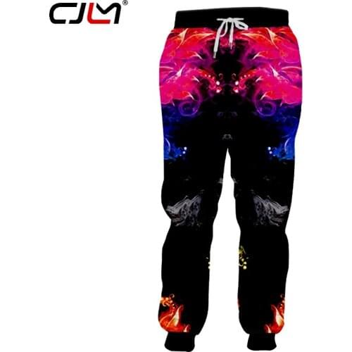 CJLM Leisure Sports Mens Sweatpants 3D Horrible Colorful Flower Printed Trousers Man Pants Casual Brand Clothing Wholesale