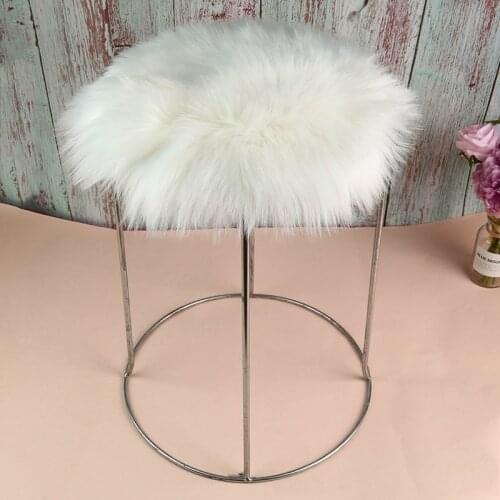 Soft Fur Chair Cover 30X30cm Removable Seat Cushion Slipcovers Winter Spring Chair Seat Covers Protector Pad Floor Mat Carpet
