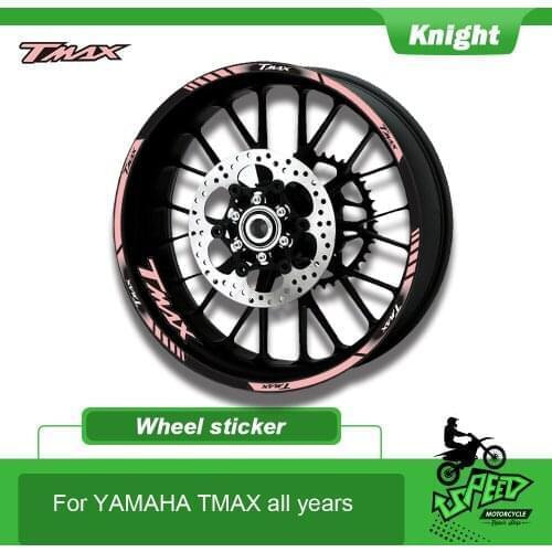 A set of 12pcs high quality motorcycle wheel decals waterproof Reflective stickers rim stripes For Yamaha TMAX 500 530