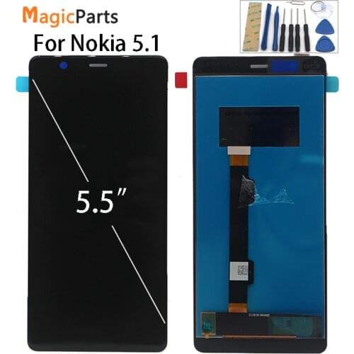 Original For Nokia 5.1 LCD Display with Touch Screen Digitizer Assembly Replacement Parts 5.5" free shipping