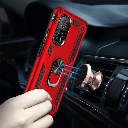 For Xiaomi Mi 10T 11 9T 9 SE 8 Lite 10Ultra Shockproof Armor Car Holder Ring Cover For Xiomi Redmi 8A K30 K20 Pro 9A 9C Case