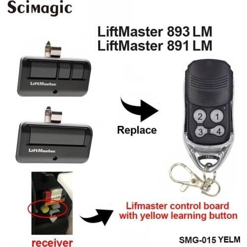 Garage Door Remotes Control Opener for 91LM 893LM LiftMaster Remote Transmitter Garage Gate Security+ 2.0 myQ 953ESTD