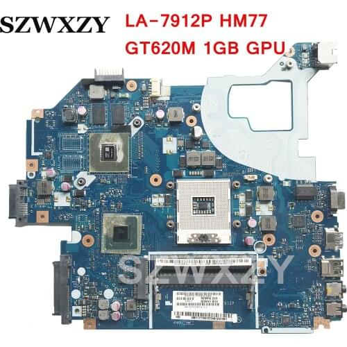 Q5WVH LA-7912P For Acer aspire V3-571G V3-571G Laptop Motherboard NBY1711001 NB.Y1711.001 HM77 DDR3 GT620M 1GB GPU