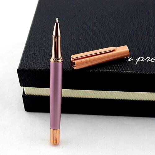 Luxury Rollerball Pen Rose gold Gel Pen Metal Ball Ballpoint Pen Business Gifts Writing Stationery