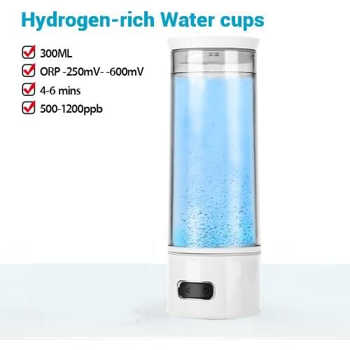 Smart 300ML Hydrogen-rich Water cups 500-1200ppb Ionized Water Generator Maker USB Care Bottle