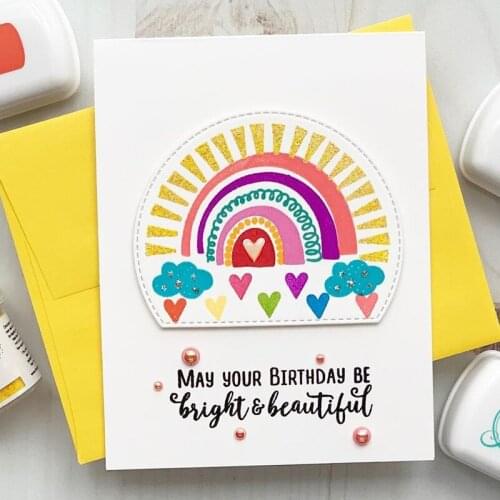 Sunshine Rainbow Clouds Transparent Silicone Clear Stamp for Scrapbooking DIY Craft Decoration Soft Stamp