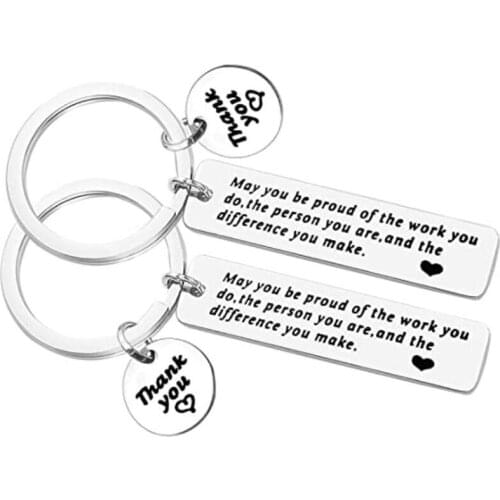 Employee Appreciation Keychain You Make A Difference Keychain for Volunteer Social Worker Coach Mentor Appreciation Jewelry Gift