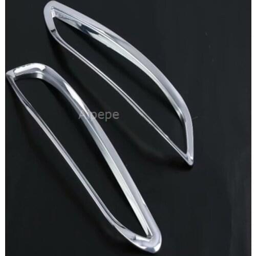 For Toyota VIOS 2019 Car Decoration ABS Chrome Rear Reflector Fog Light Lamp Cover Trim Bezel Frame Styling Garnish