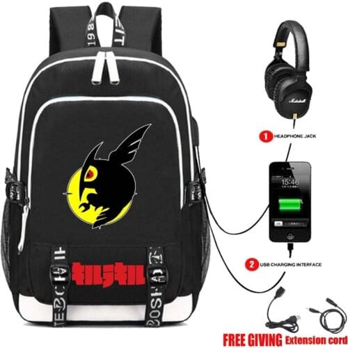 USB Charge teenagers boy School student Bags Men women travel Laptop Bag Shoulder Bag anime Akame ga Kill! backpack 5 style
