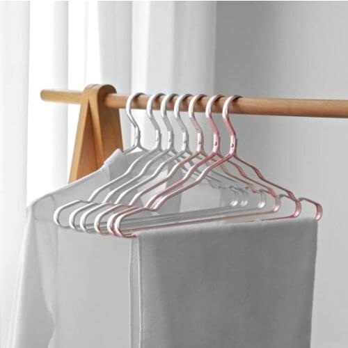 Space Aluminum Hanger Waterproof Rust-proof Clothes Rack No Trace Household Anti-skid Clothes Hanger LX1160