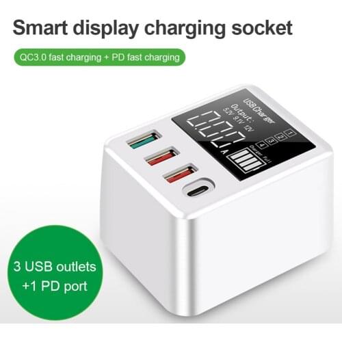 USB Charger EU/US/UK/AU Plug Fast Charger Quick Charge 3.0 4 Port Fast Charging For iPhone Samsung Xiaomi Huawei Adapter