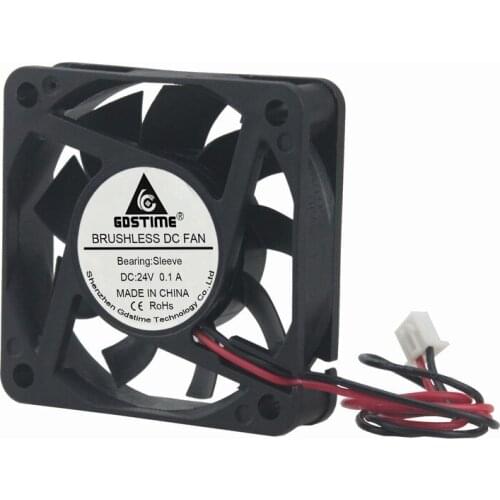 100 Pieces Gdstime DC 24V 60mm x 15mm Power Motor Brushless PC Cooling Fan 60x60x15mm 6015 6cm