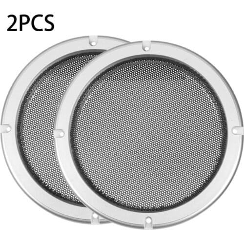 2Pcs Speakers Cover 2/3/4/5/6.5/8/10 inch Protective Mesh Plastic Frame Protective Grille Circle Speaker Accessori
