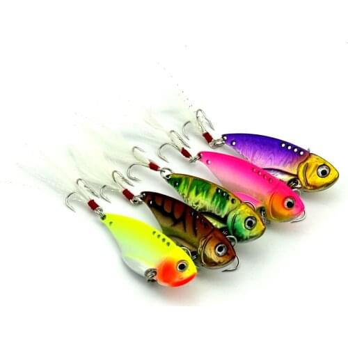 20pcs Metal VIB Fishing Lure 5.5cm 11g New Blade Metal Vibration Lure Artificial Baits Hard Fishing Lures Fishing Tackles