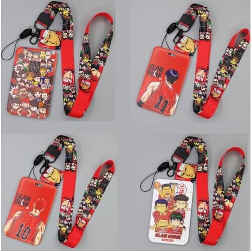 24pcs/lot MD1012 DMLSKY Anime Lanyard Keychain key Badge ID Mobile Phone Rope Cute Gifts Lanyard With Card Holder