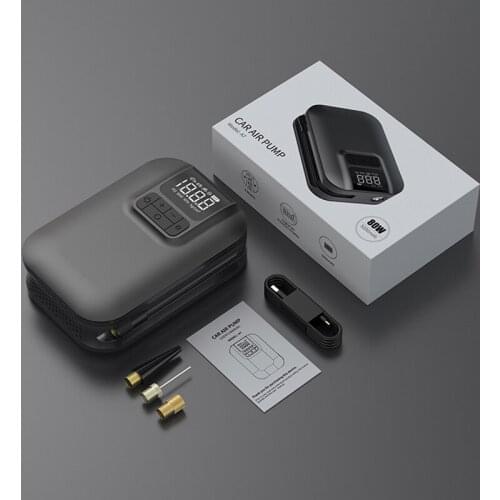 5000mAh Car Air Compressor Portable 12V Tire Automatic Inflation Pump, Digital Instrument LED Light, Used for Car Motor Bike