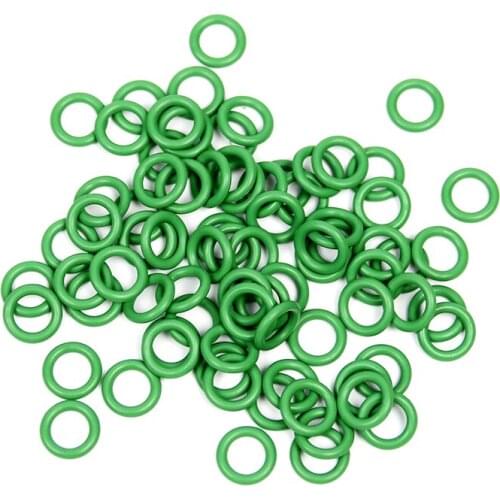 6.8x1.9mm) #6 R134a NBR Rubber O-Ring Seal Kit High Temperature Resistance High Quality for Car Air Conditioning Gasket
