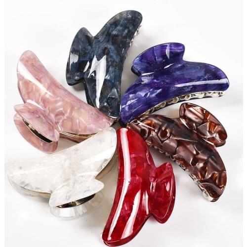 Starry Sky Glitter Marble Print Acrylic Hair Claw Clips Large 9cm Korean Hairpins Girls Hair Crab Clamp Accessories for Women