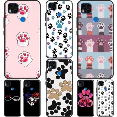 Watercolor Paw Print Phone Case For Xiaomi Redmi Note 10 Pro 8T 9S 8 9 Pro Cover For Redmi 9 9T 9A 9C 7A 8A K40
