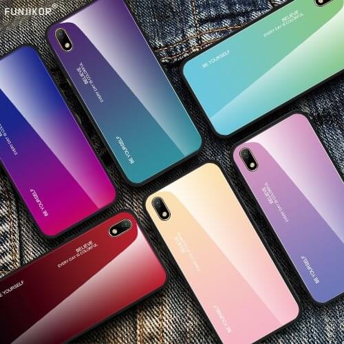 Gradient Tempered Glass Case For Huawei P20 P30 Pro P40 Mate 20 Lite E P Smart 2021 Z 2019 Y6 Y7 Y9 Prime Y5 2018 Y8P Y9S Cover