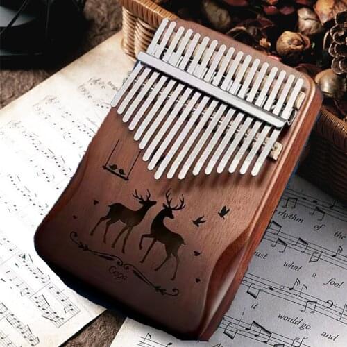 Kalimba 17 Key Mahogany Kalimba Thumb Piano Handguard Africa Musical Instrument Finger Piano High Quality Sanza ​17 Keys Kalimba