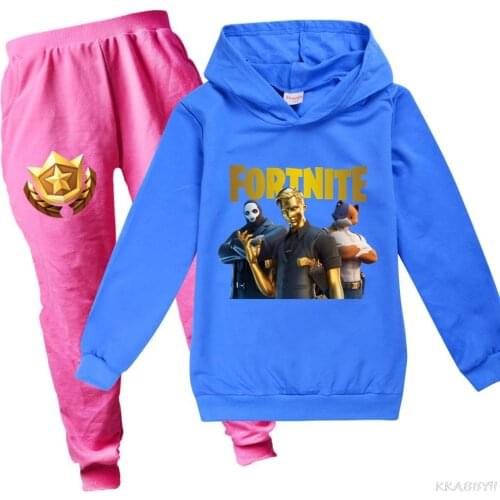 Fortnite Girls Clothing Set Kids Hoodie Pants Suit for Sports Suits Tracksuits Toddler Children Clothes Set 2-15Year