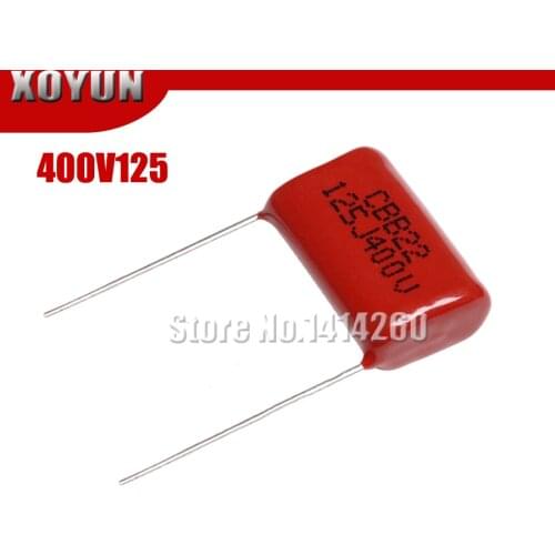 10PCS 400V125J 1UF Pitch 20MM 400V 125 1.2uF CBB 125J400V Polypropylene film capacitor