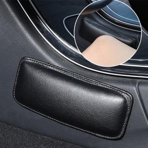 18x8cm Leather Knee Pad Car Interior Pillow Comfort Elastic Armrest Cushion Memory Foam Door Control Leg Cushions Thigh Support