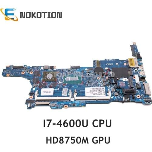 NOKOTION for HP EliteBook 840 G1 850 G1 Motherboard I7-4600U CPU HD8750M 802518-001 802518-501 802518-601 6050A2559101-MB-A02