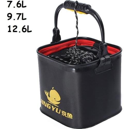 Boating Outdoor Camping Multipurpose Fishing Bag Fish bucket Portable Large Capacity With Handle Folding Water Bucket Thickened