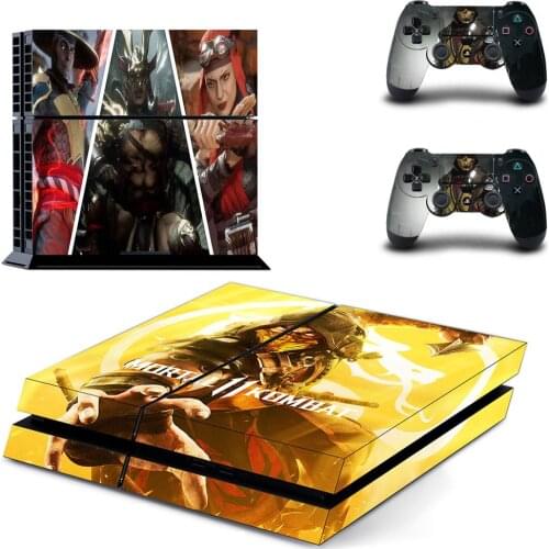 Mortal Kombat Full Cover PS4 Stickers Play station 4 Skin Sticker Decal For PlayStation 4 PS4 Console & Controller Skins Vinyl