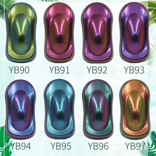 Chameleon Pigment Powder Coating Acrylic Paint Chameleon Dye for Cars Automotive Craft Nail Decoration Painting 8 Packs10g/pack